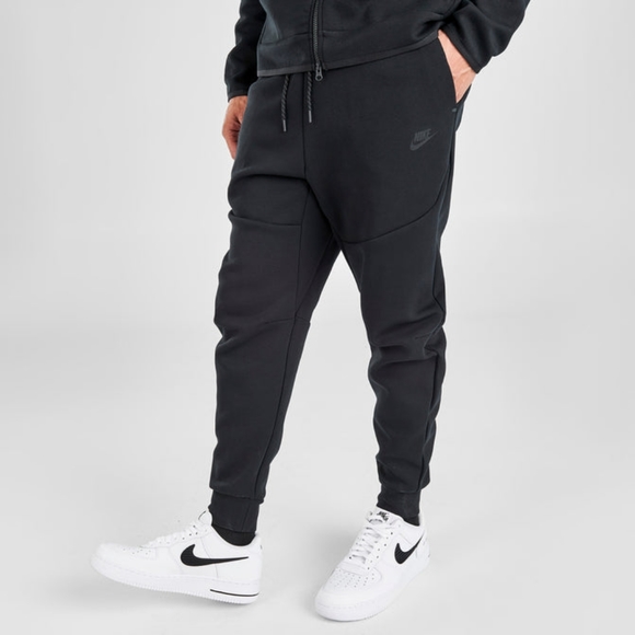 NIKE SPORTSWEAR TECH FLEECE JOGGERS  BLACK MENS NEW - Picture 1 of 7